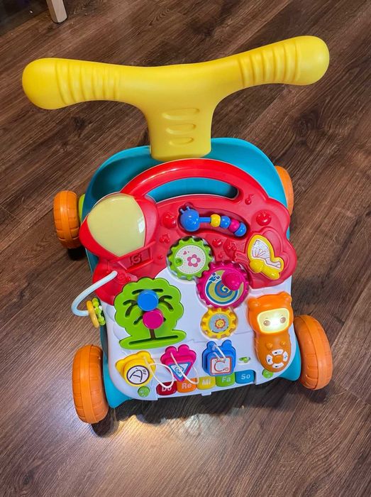 Chodzik Pchacz Interaktywny Stolik Edukacyjny 5w1 Dla Dzieci