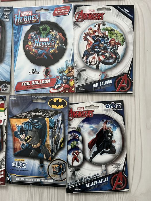 Повітряні кульки з героями Марвел(месники, людина павук, супермен)