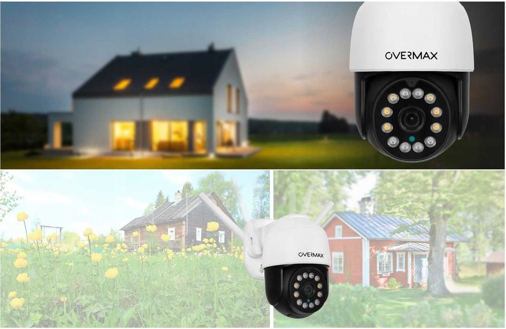 Kamera zewnętrzna Obrotowa WiFi IP Monitoring ULTRA HD Garaż Dom 128GB