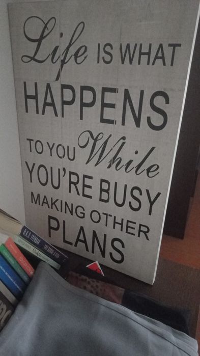 Quadro madeira com frase
