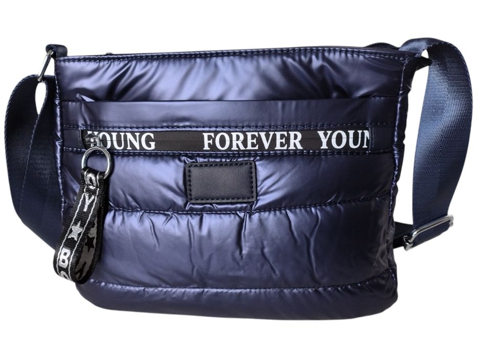 Miejska Mała Pikowana Torebka Damska Na Ramię Kolor Niebieski