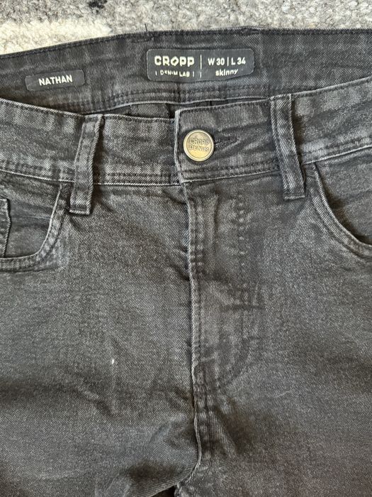 Czarne Spodnie Skinny Jeans Cropp
