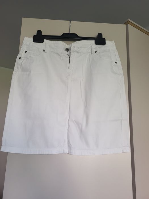 Spódniczka biała jeans r.xl