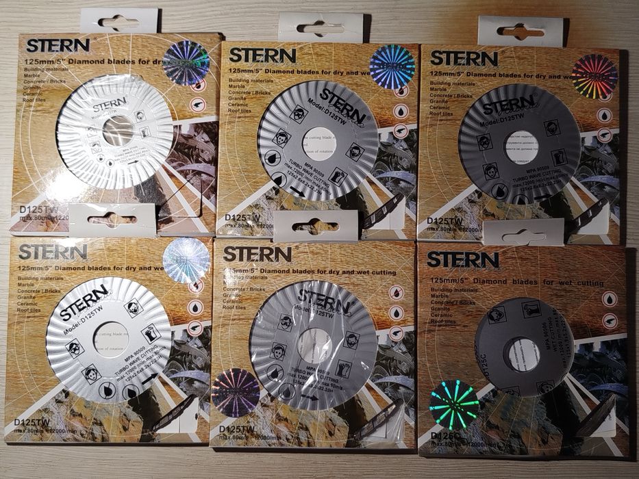 Диски алмазні 125 мм. Stern APRO NovoTools Intertool, ATT, MTX, PDT