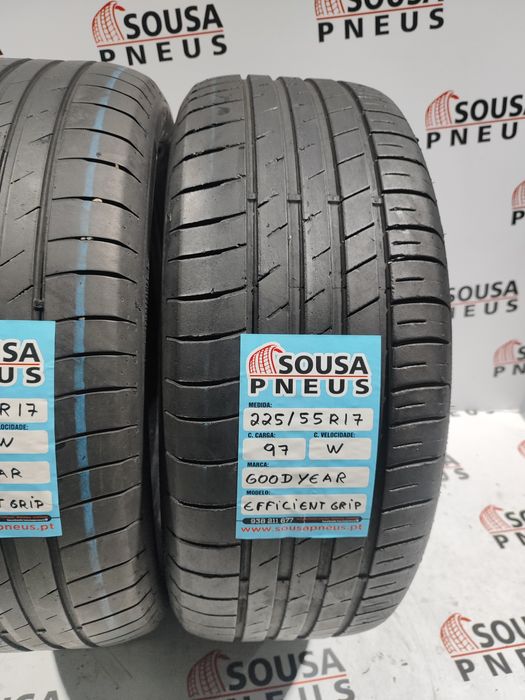 2 pneus semi novos 225-55R17 Bridgestone - Oferta da Entrega