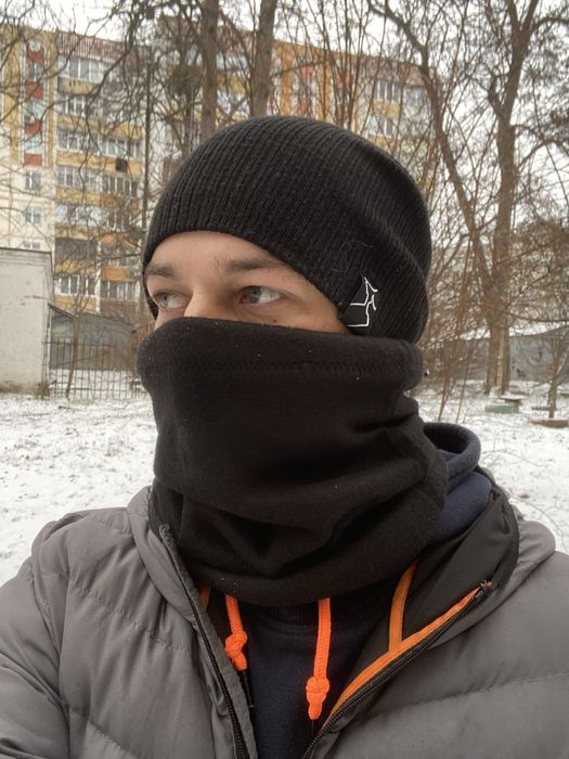 Баф Снуд з флісу двошаровий теплий з резинкою