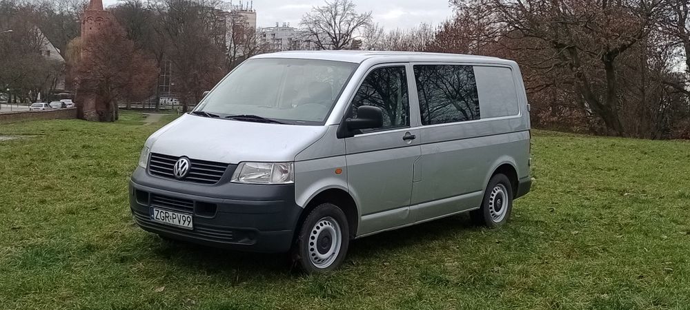 VW T5 Transporter 2.5 TDI, 130PS, 9 os, klima, srebrny - DO NEGOCJACJI