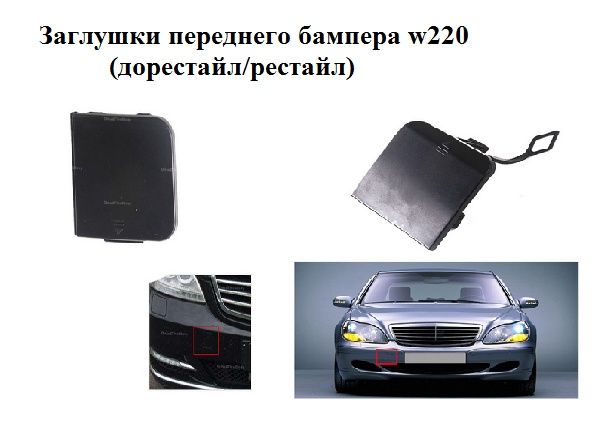 Заглушка бампера/буксировочного крюка мерседес W211/210/203/212/164