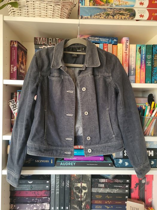 Kurtka jeansowa dżinsowa ciemna  Hennes rozmiar 34