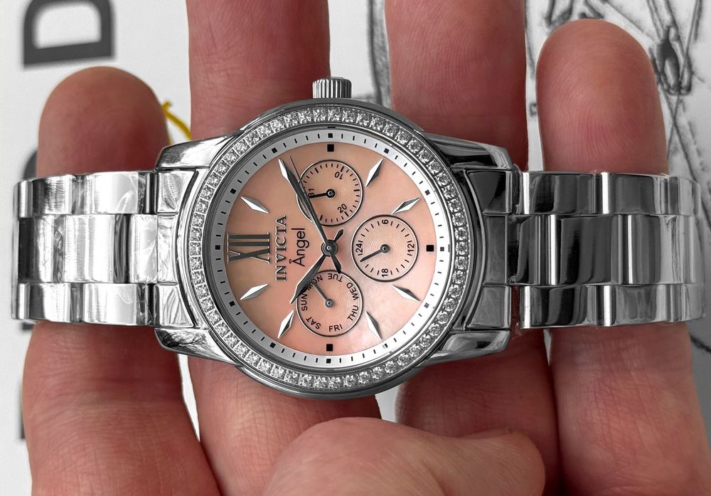 Годинник жіночий Invicta Angel 28687 Mother of Pearl 38 mm. WR 50 MT