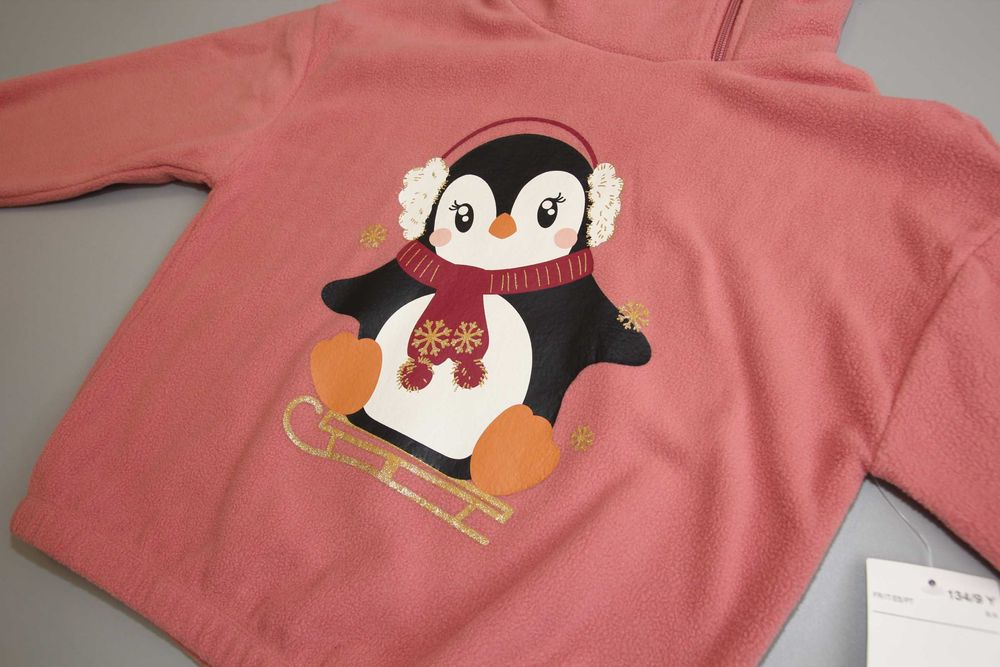 Флісова кофта c&a з пінгвінчиком