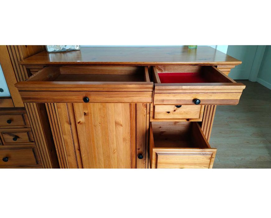 Meble Drewniane! Witryna + Komoda