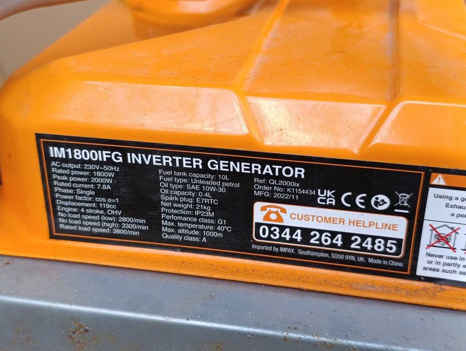 Agregat prądotwórczy generator inwertorowy Impax IM1800IFG 2KW 4suw