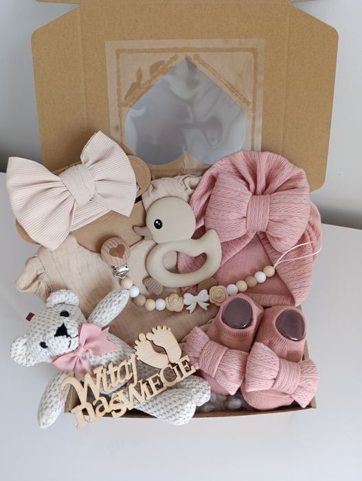 Zestaw prezentowy dla niemowlaka prezent babyshower narodziny chrzest