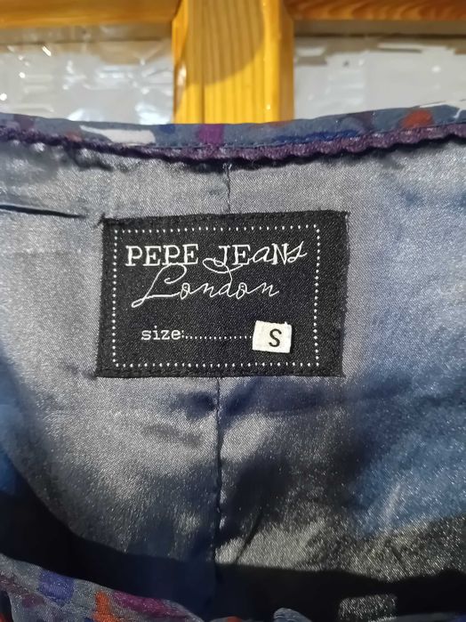 piękna sukienka Pepe Jeans S zwiewna plisowana ptaszki j.nowa +gratis