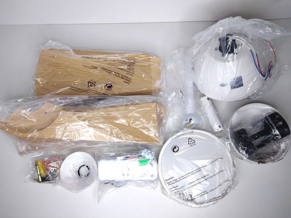 LAMPA Sufitowa ZMISHIBO 52" z Wentylatorem, LED+Pilot, 3 Temperatury