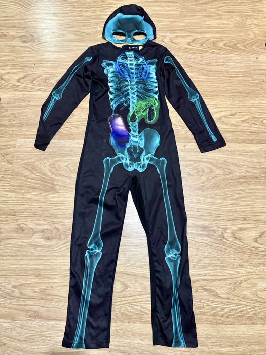 Strój przebranie kostium szkielet słuchawki IPhone+ maska 122/128