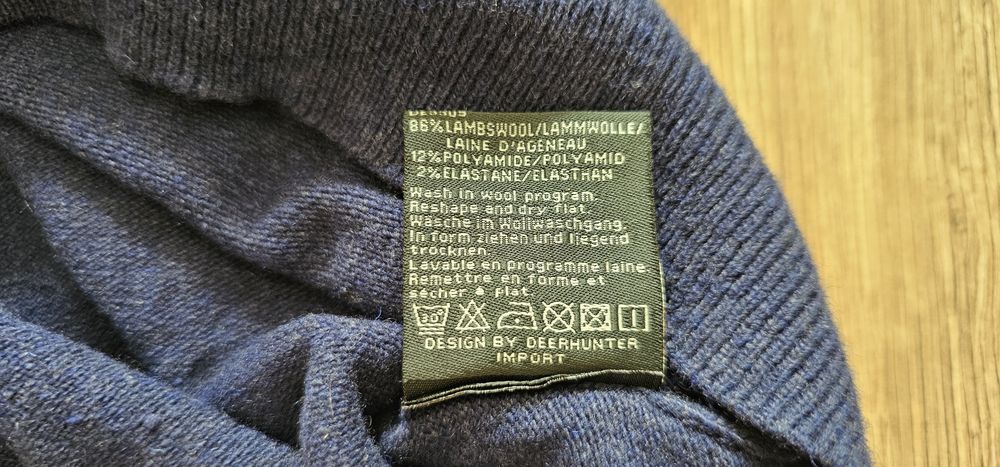 Derrhunter wełniany sweter myśliwski męski rozmiar L stan bardzo dobry
