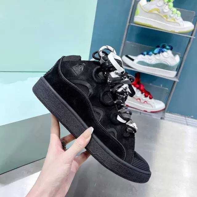 (БЕЗ ПЕРЕДОПЛАТИ) Lanvin Curb Sneakers ланвін карб снікерс чорні опіум