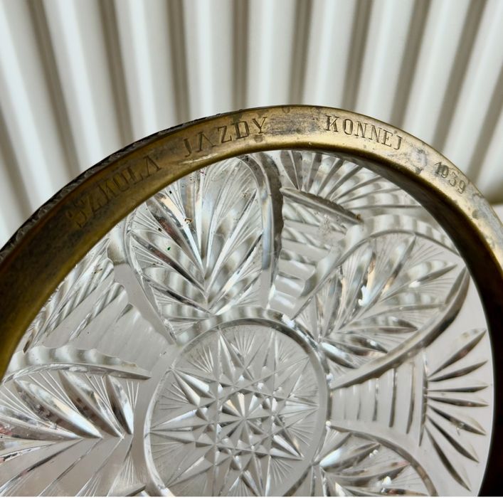 Bracia Henneberg kryształowa żardniera Szkoła Jazdy Konnej 1939r