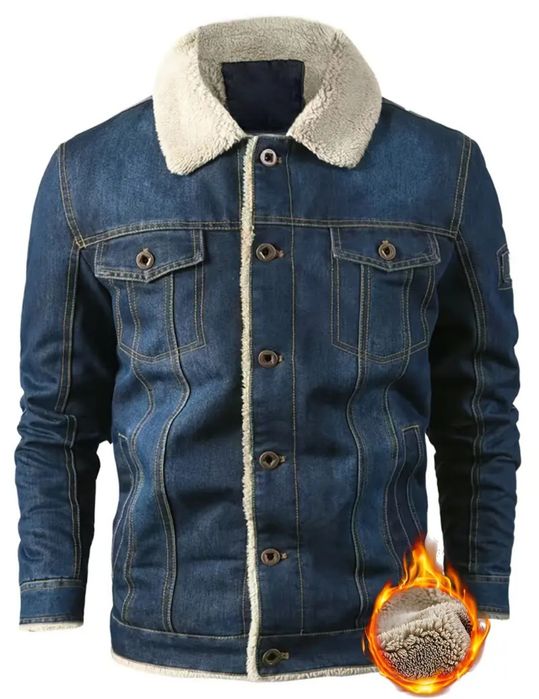 АКЦИЯ ! ТРИ ДНЯ СКИДКА  !Джинсовая,теплая куртка, осень зима 52-54р.на