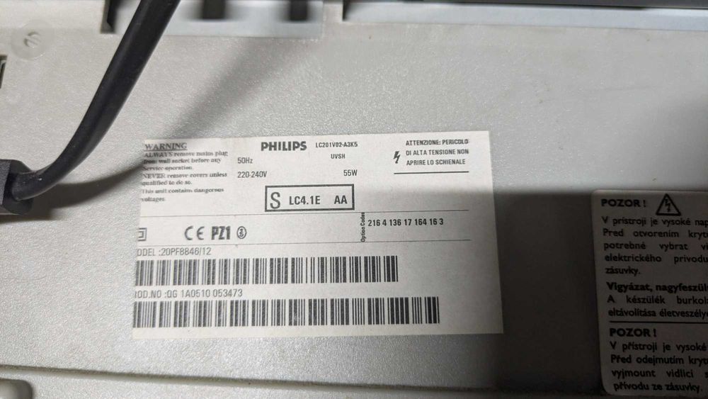 TV Philips LCD 20" – Modelo 20PF8846/12