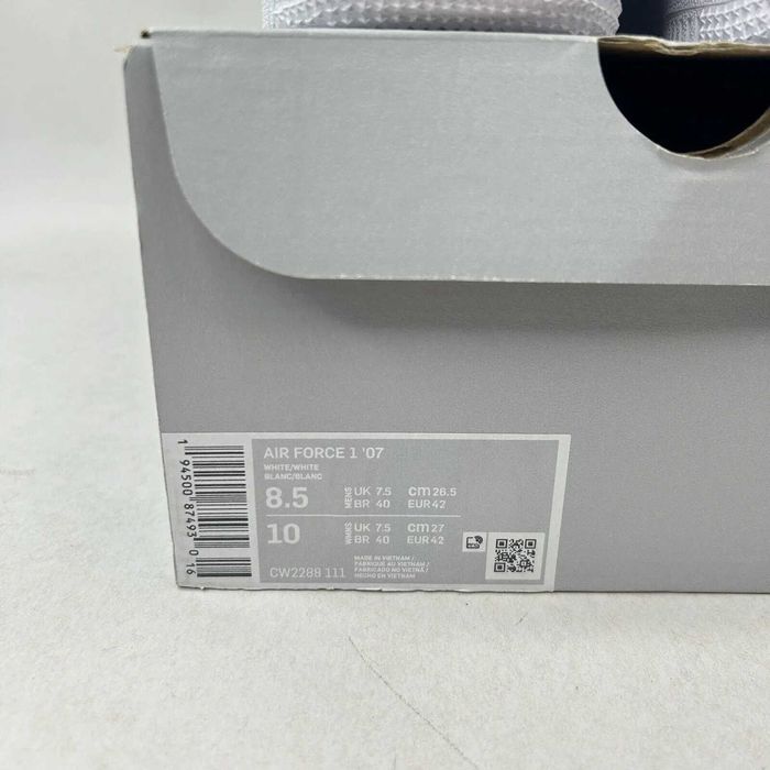 РОЗПРОДАЖ! ОРИГІНАЛЬНІ Кросівки Nike Air Force 1 White (38-46) (CW2288-11)