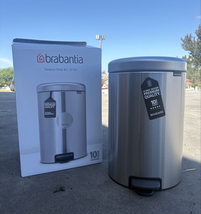 Caixote do lixo - Brabantia 20L - Cor Matt Steel