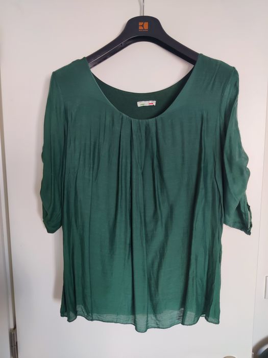 Túnica-blusa verde oversize
