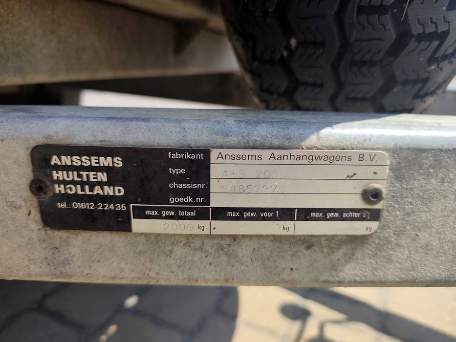 Przyczepa ANSSEMS 300m x 126m * DMC 2000KG * Zarejestrowana