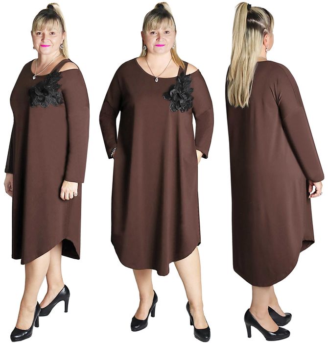 SUKIENKA Z HAFTOWANYM KWIATEM roz.uniwersalny pasuje od 52 do 56