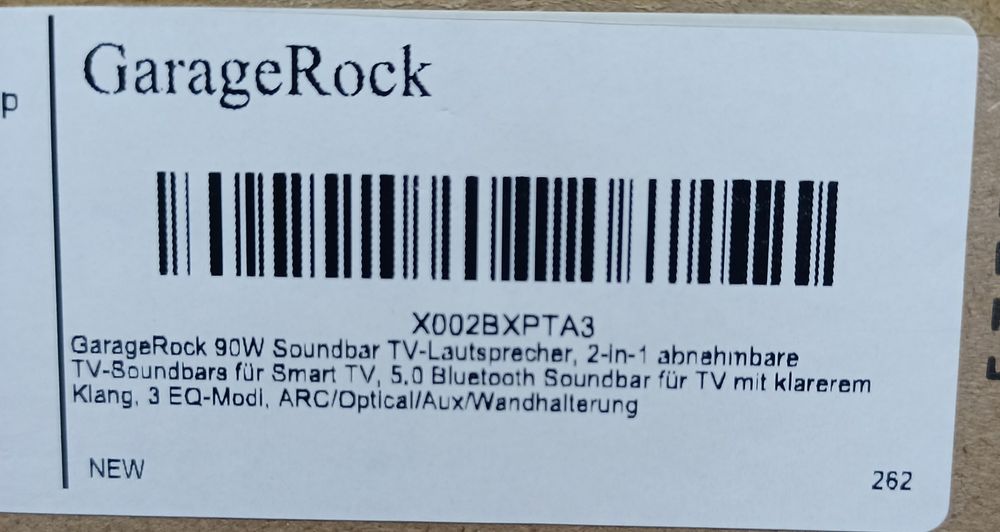 Саундбар GarageRock KY-8000, 90 Вт, роздільна конструкція 2-в-1