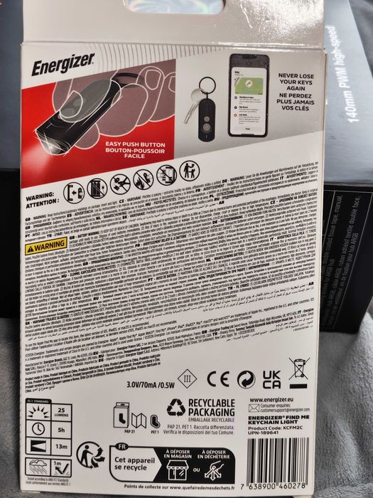 Lokalizator Energizer Find Me | Keychain Light (z latarką) 2026r