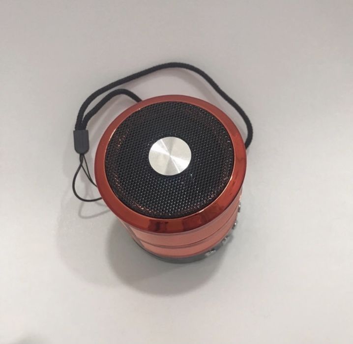 Mini coluna Bluetooth portátil – vermelha