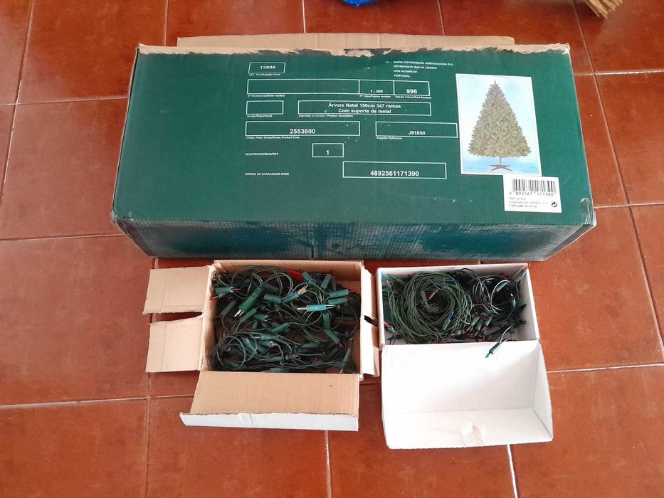 Árvore de Natal 150cm + 2 conjuntos de luzes