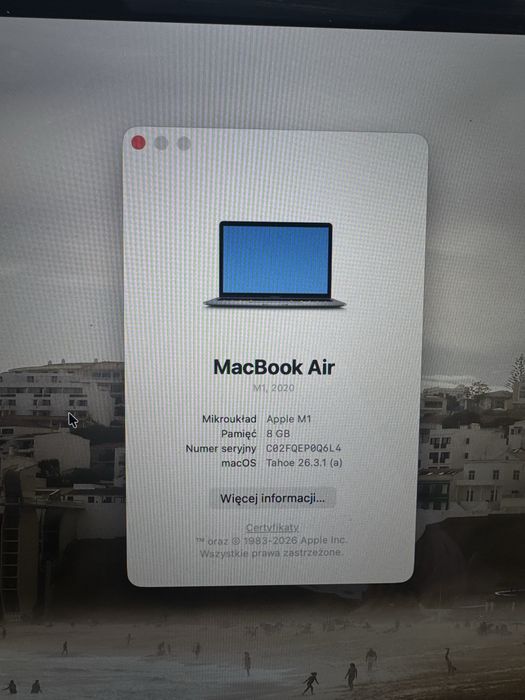 Macbook Air 2020 M1 8 Gb Ram 256 Gb