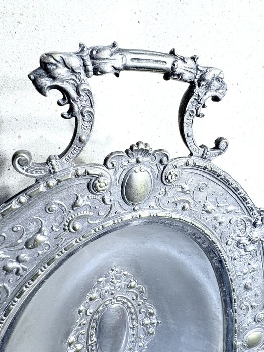Magnífico raro antigo centro de mesa Arte Nova WMF com banho em prata