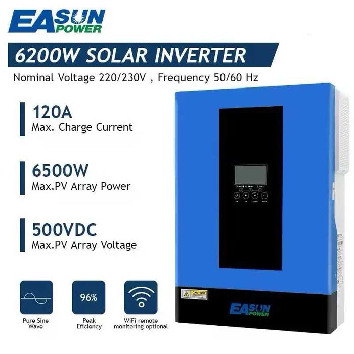 Гібридний інвертор EASUN 6.2kW 48V ISolar-SMH-III-6.2KW
