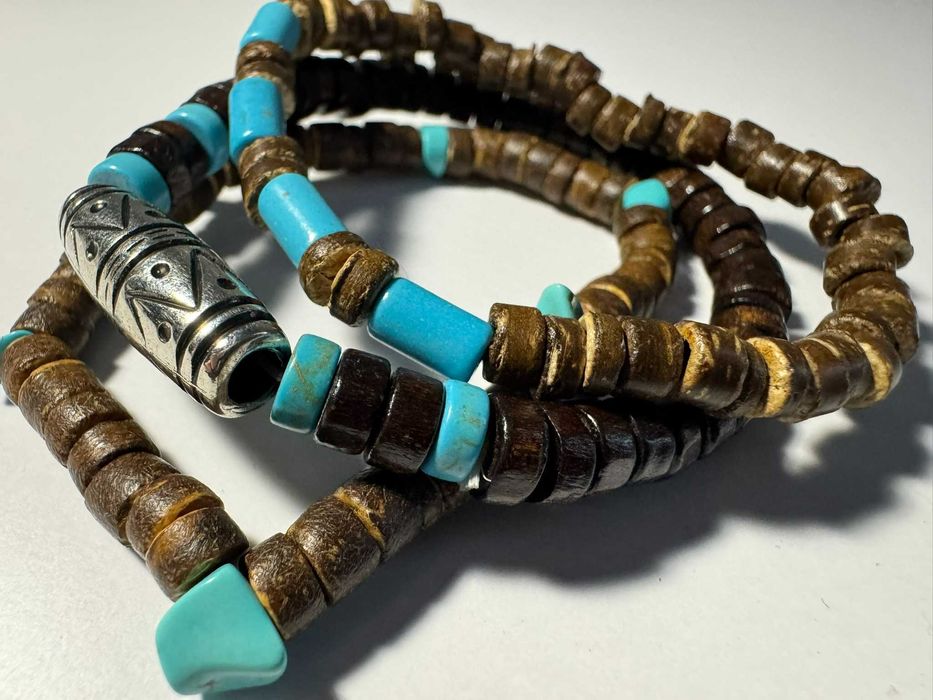 trzy drewniane bransoletki boho (R10)