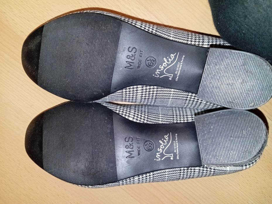 Buty czółenka szpilki Marks & Spencer M&S kratka pepitka roz. 40