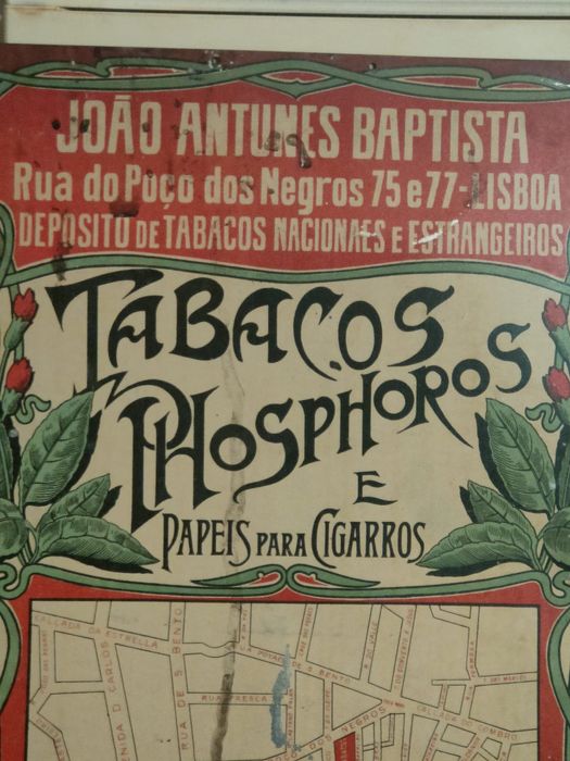 Chapa publicitária antiga Tabaco