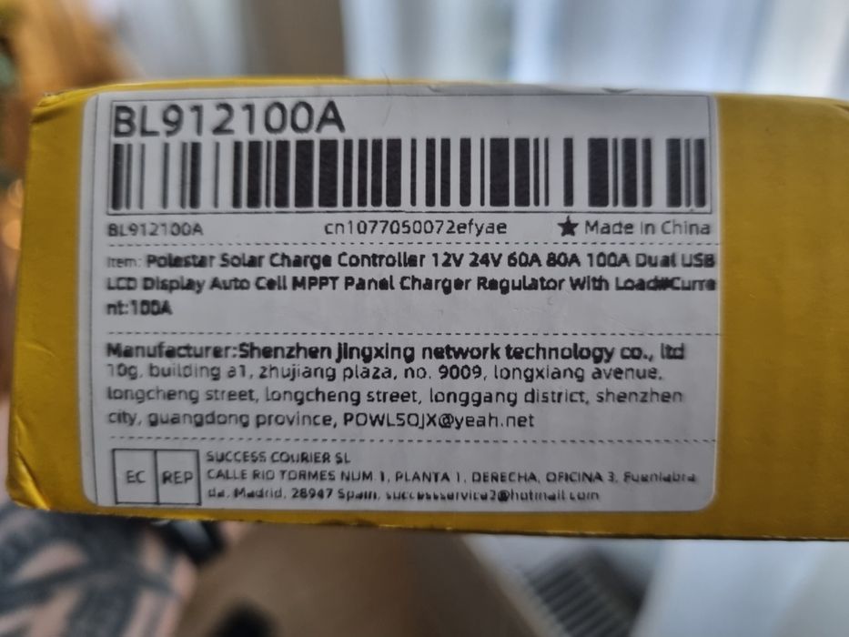 Solarny regulator ładowania MPPT 100A 12/24V