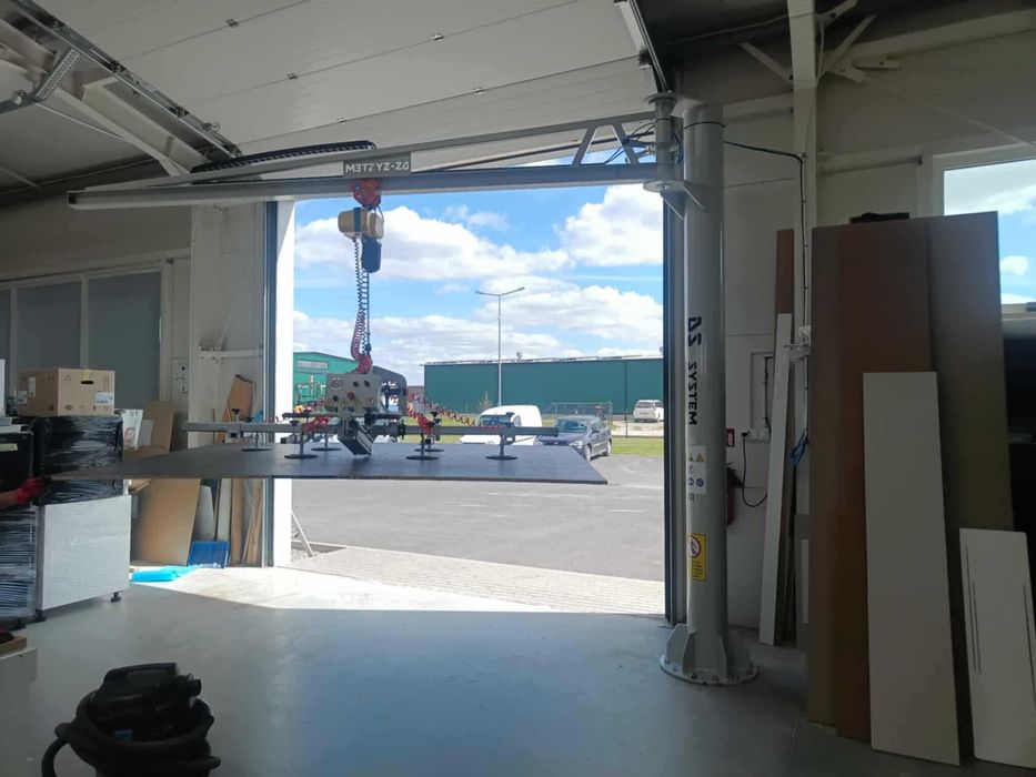 żuraw stacjonarny + chwytak do płyt MDF - DS250  Ds System