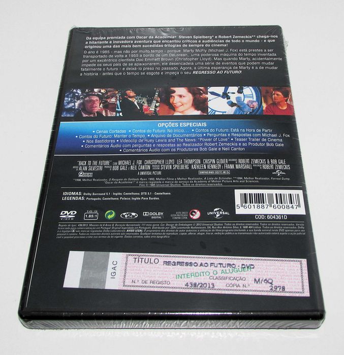 Regresso Ao Futuro "Back to the Future" Filme DVD