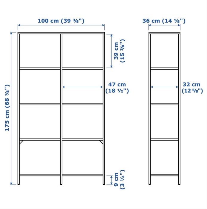 Regał Ikea VITTSJO 100x175