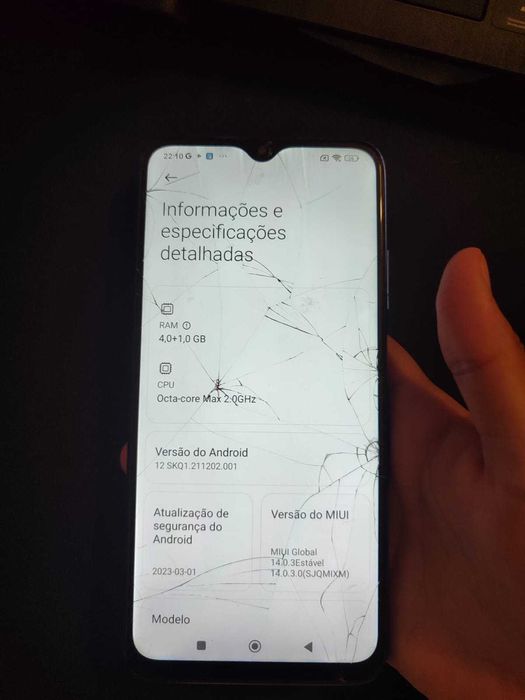 Xiaomi Redmi 9T Azul 4GB RAM 64GB Ecrã Partido