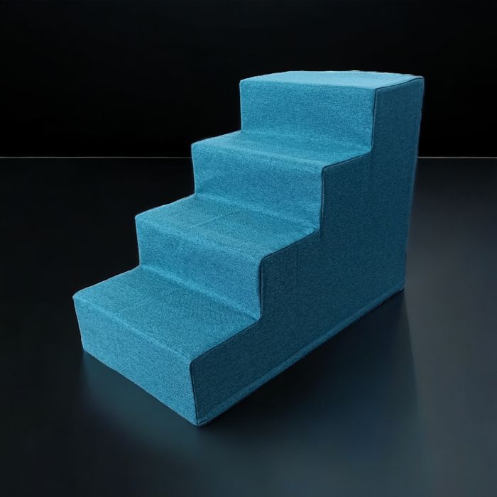 Лестница прикроватная для животных , цвет бирюза, на 4 ступени