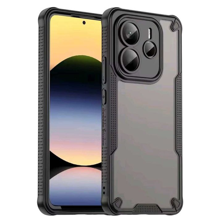 etui Xiaomi Redmi Note 14 5G czarne plecki ochronne RUGGER SHIELD