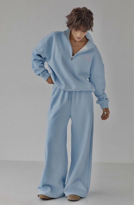 Костюм на флісі небесно голубий