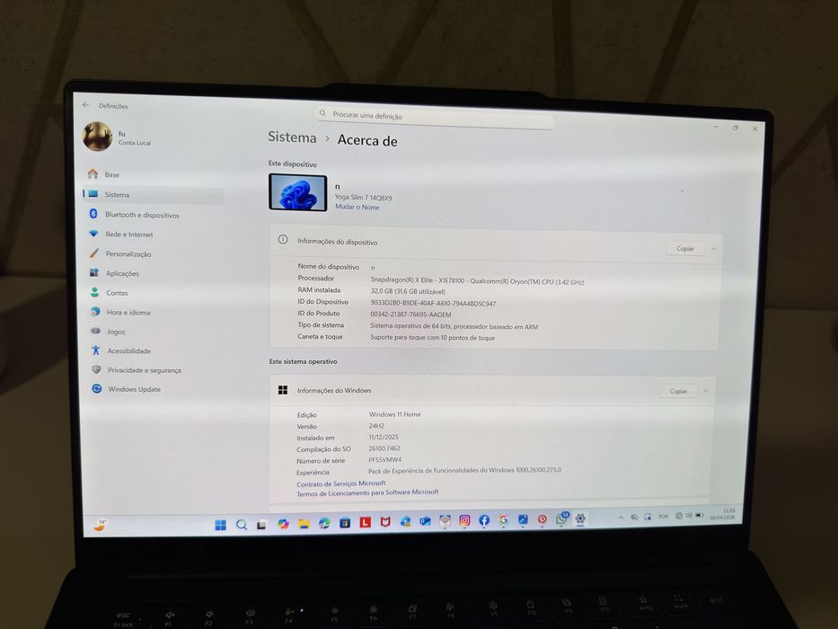 Lenovo Yoga Slim 7x 14Q8X9 – 32GB RAM | 1TB SSD | NOVO